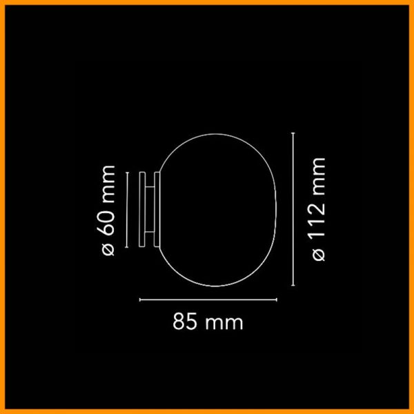 FLOS-MINI-GLO-BALL-PARETE_DIM-STILLUCE-STORE-BERGAMO