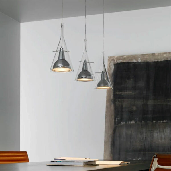 FONTANAARTE-FLUTE-MEDIA-TRE-LUCI-SOSPENSIONE-LED-CROMO-AMBIENTAZIONE-STILLUCE-STORE-BERGAMO