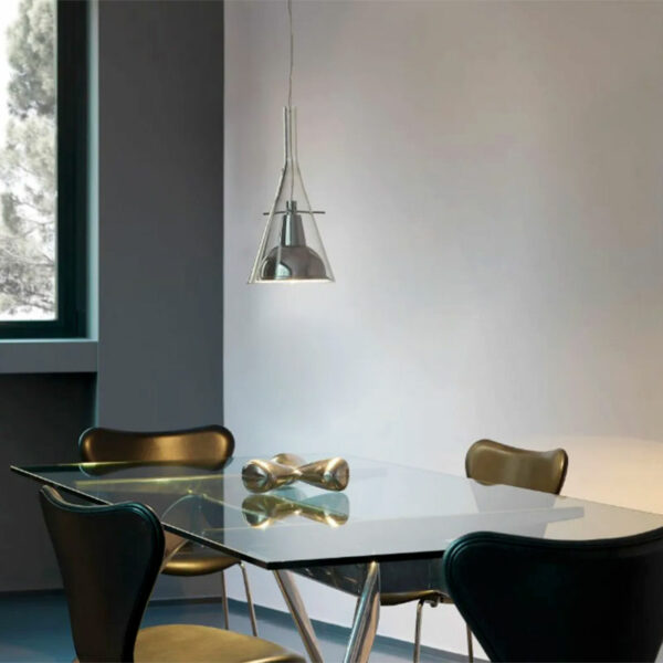 FONTANAARTE-FLUTE-PICCOLA-SOSPENSIONE-LED-CROMO-AMBIENTAZIONE-STILLUCE-STORE-BERGAMO