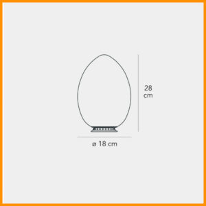 FontanaArte Uovo Piccola Lampada da Tavolo - immagine 3