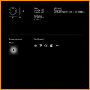 FOSCARINI-BAIA-MINI-PARETE-SOFFITTO-LED-STILLUCE-STORE_DIM-BERGAMO