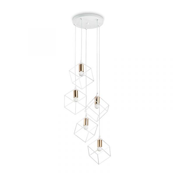 IDEAL-LUX-ICE-SOSPENSIONE-5-LUCI-BIANCO-STILLUCE-STORE-BERGAMO