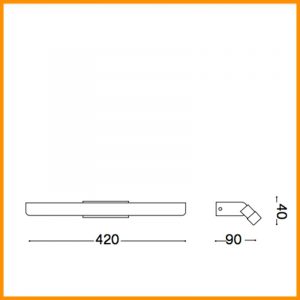 Ideal Lux Riflesso 42 Lampada Parete LED - immagine 2