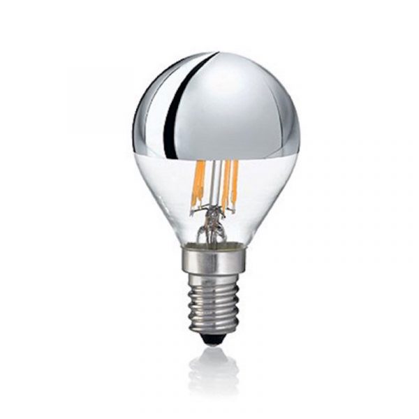 LAMPADINA-LED-E14-SFERA-CUPOLA-ARGENTATA-STILLUCE-STORE