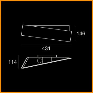 LineaLight Zig Zag 43 Lampada Parete - immagine 3