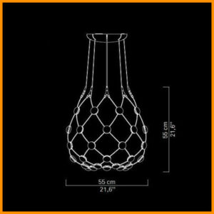 Luceplan Mesh Lampada Sospensione LED d. 55 - immagine 3