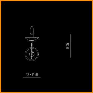 Metallux Icaro Parete 1 Luce Cromo - immagine 3