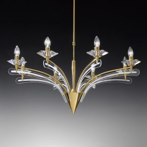 Metallux Icaro Sospensione 8 Luci Oro