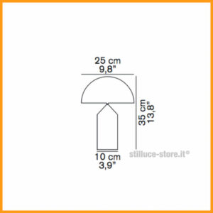 Oluce Atollo 236 lampada da tavolo vetro H. 35 - immagine 4