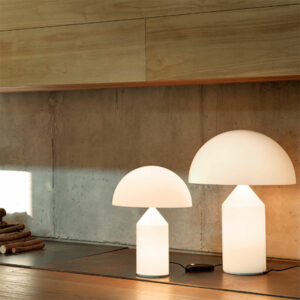 Oluce Atollo 235 lampada da tavolo vetro H. 70 - immagine 2