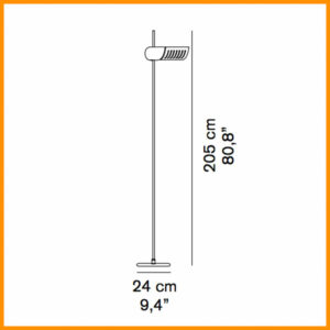 Oluce Colombo 626 lampada da terra - immagine 3