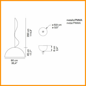 Oluce Sonora 490 Sospensione d. 90 - immagine 4