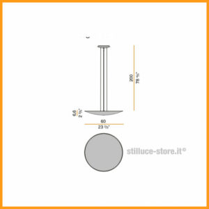Panzeri Gong lampada a sospensione d.60 cm - immagine 5
