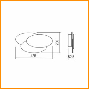 Redo Group Gamer Lampada Parete LED Ovale 42 - immagine 2