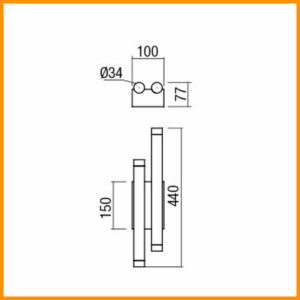 Redo Group Madison Lampada Parete LED 2 Luci - immagine 4
