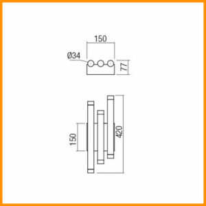 Redo Group Madison Lampada Parete LED 3 Luci - immagine 4