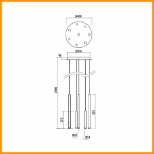 Redo Group Madison Lampada Sospensione Led 8 Luci - immagine 5