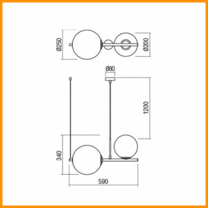 Redo Group Talis Lampada Sospensione 2 Luci - immagine 2
