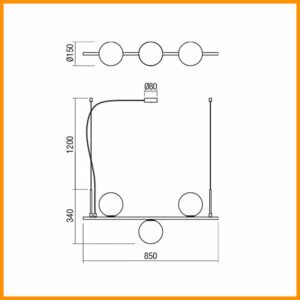 Redo Group Talis Lampada Sospensione 3 Luci - immagine 2