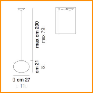 Vistosi Lucciola SP P Sospensione Piccola D. 27 - immagine 2