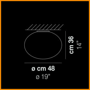 Vistosi Lucciola PL G E27 Lampada Soffitto D. 48 - immagine 2