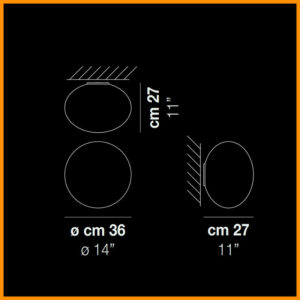 Vistosi Lucciola PL P E27 Parete o Soffitto D. 36 - immagine 2