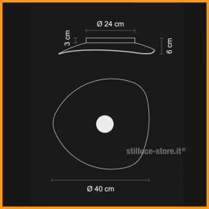 Egoluce Flower 40 lampada LED parete soffitto Cod. 4584 - immagine 3