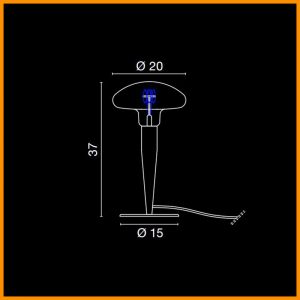 Egoluce Unidea Lampada da Tavolo Cod.2512 - immagine 2