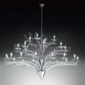 Metallux Icaro Sospensione 28 Luci Cromo - immagine 4