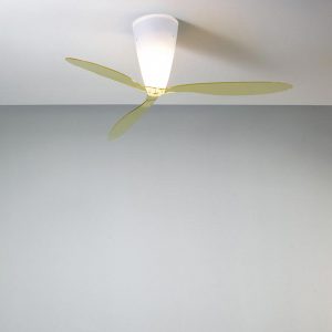 Luceplan Blow Ventilatore D28 Con Telecomando e Pale Verdi