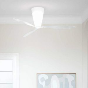 Luceplan Blow Ventilatore D28 Con Telecomando e Pale Trasparenti