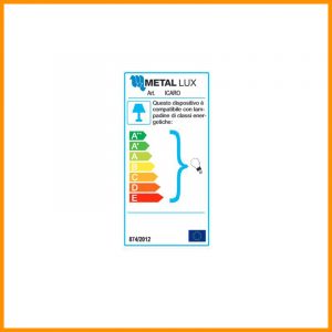 Metallux Icaro Parete 2 Luci Cromo - immagine 2