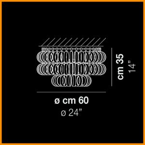 Vistosi Ecos Plafoniera 60 Bianca - immagine 3