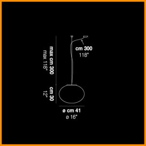 Vistosi Lucciola SP M D1 3E Sospensione Media d.41 con Decentramento - immagine 3