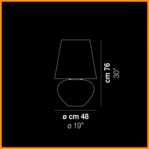 Vistosi Naxos Lampada Tavolo h.76 - immagine 2