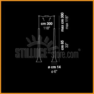 Vistosi Sissi Sospensione 2 luci decentrate - immagine 2