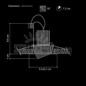 Egoluce Faretto Incasso Alogeno 12V Geko Orientabile cod. 6048 - immagine 3