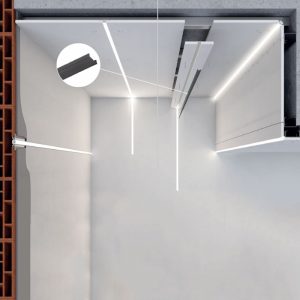 Novalux Cartoon Light L-16 EVO Edge Profilo Lineare Spigolo Interno - immagine 4