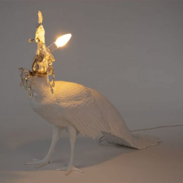 SELETTI-PEACOCK-LAMP-ACCESA-LAMPADA-STILLUCE-STORE-BERGAMO