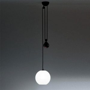 Artemide Aggregato Saliscendi Sfera Opalina d.40