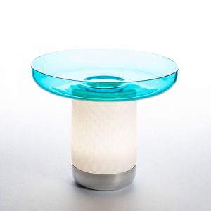 artemide-bonta-lampada-tavolo-con-piatto-turchese-stilluce-store-bergamo
