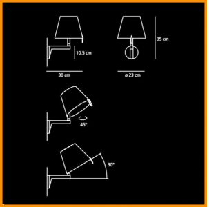 Artemide Melampo Parete con Interruttore - immagine 3