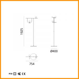 Artemide Yanzi lampada da terra - immagine 2