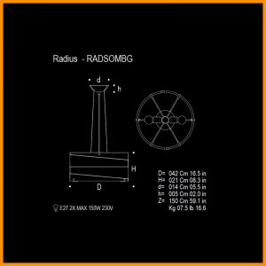 Mazzega1946 Radius Sospensione Grande d.42 - immagine 5