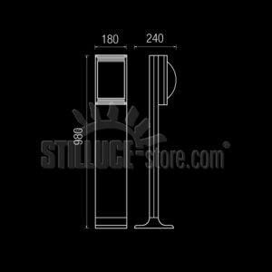 Boluce Dune Stelo 1 Luce H.980 Cod. 5021.00 - immagine 3