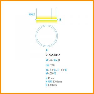 Braga Illuminazione Loop 2129 composizione 3 anelli - immagine 4