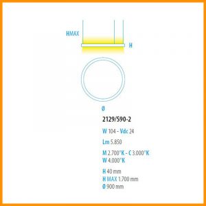 Braga Illuminazione Loop 2129 composizione 2 anelli - immagine 3