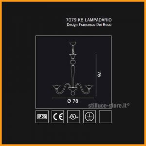 De Majo Tradizione Lampadario 7079 K6 - immagine 4
