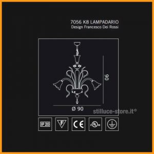 De Majo Tradizione Lampadario 7056 K8 - immagine 2