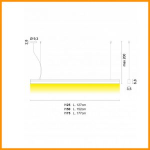 Egoluce Rail Sospensione LED L.177 Cod.1547 - immagine 3